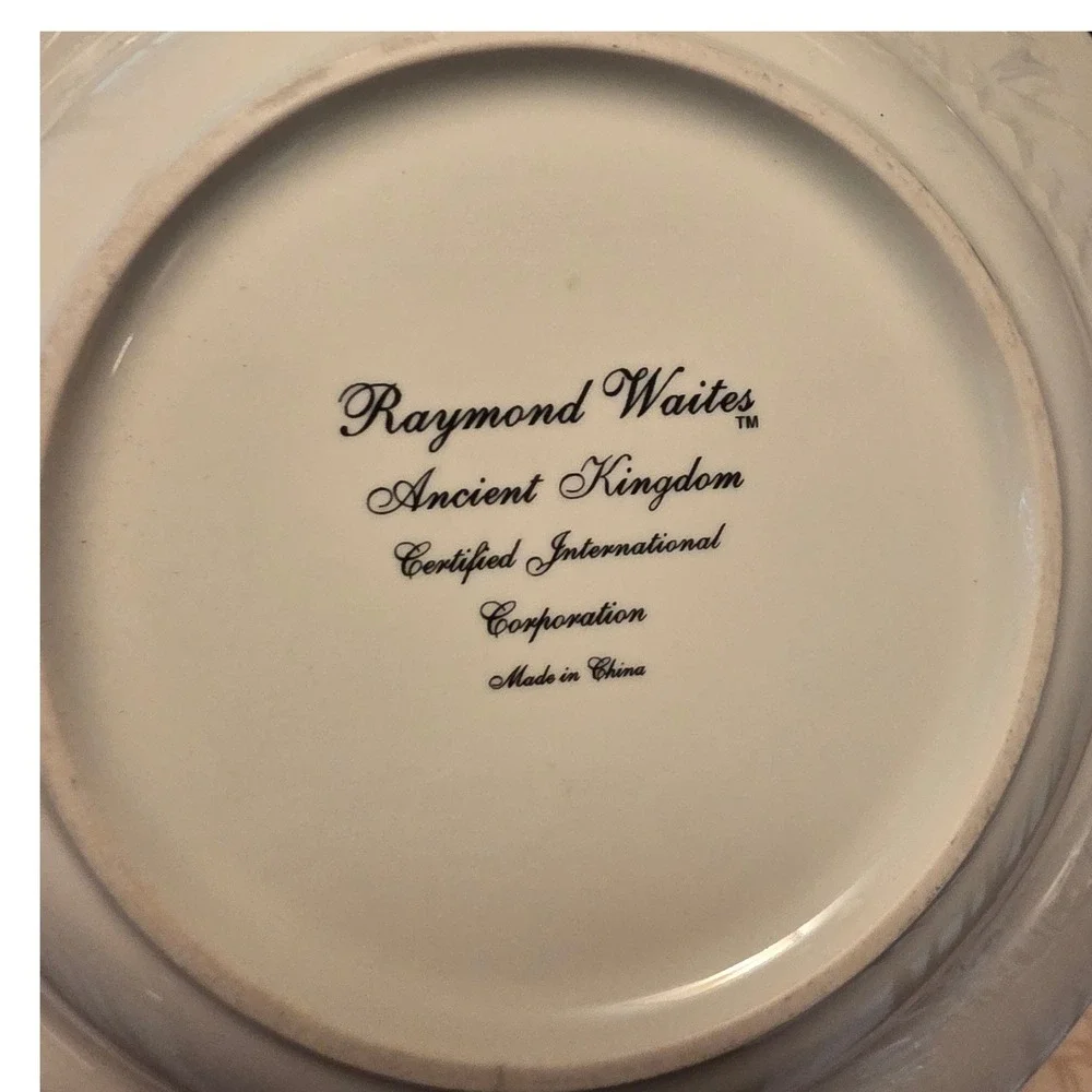 Raymond Waites Ancient Kingdom Certified International Set 2 Rim Bowls Red Gold